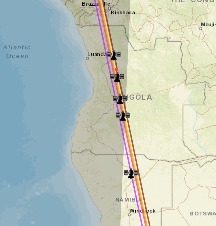 orbital tracks from n2yo