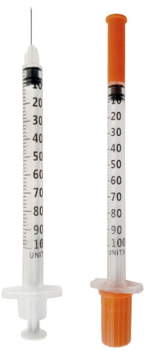sterile 1mL syringes are cheap and easy to procure